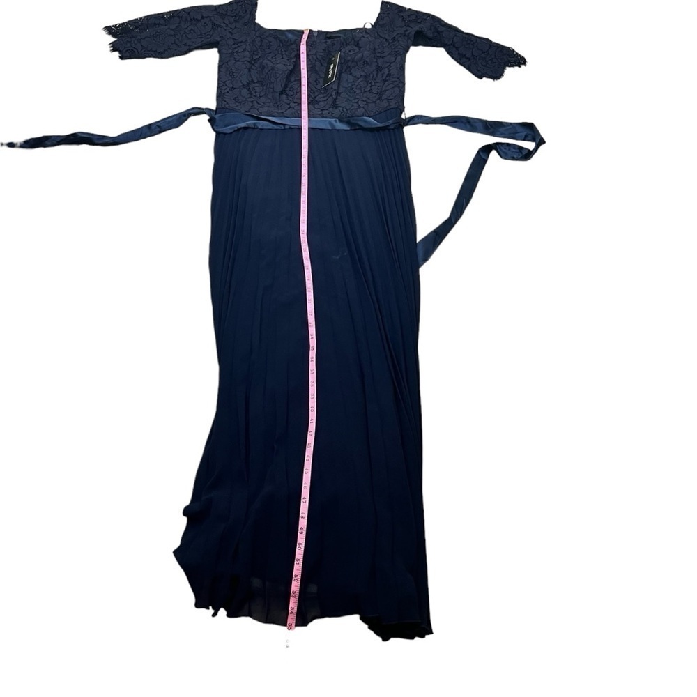 CITY CHIC Off-The-Shoulder A-Line Gown Navy Blue 14 - Picture 4 of 11